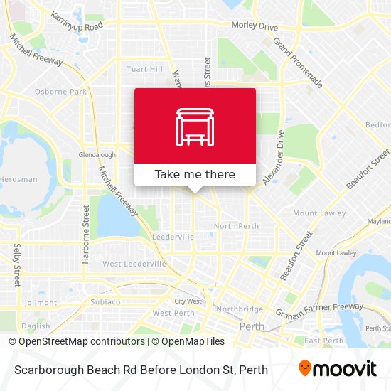 Scarborough Beach Rd Before London St map