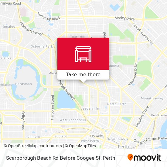 Scarborough Beach Rd Before Coogee St map