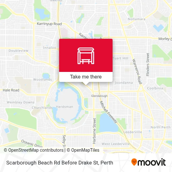 Mapa Scarborough Beach Rd Before Drake St