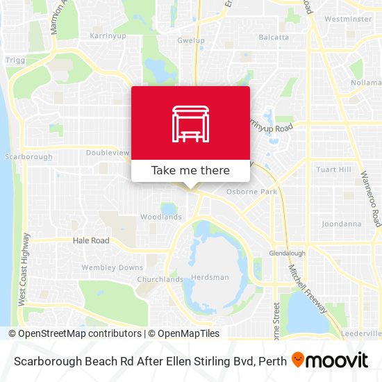 Scarborough Beach Rd After Ellen Stirling Bvd map