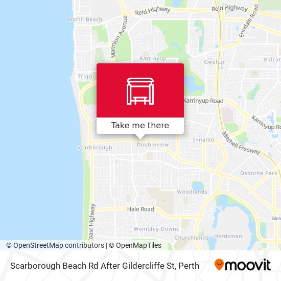 Scarborough Beach Rd After Gildercliffe St map