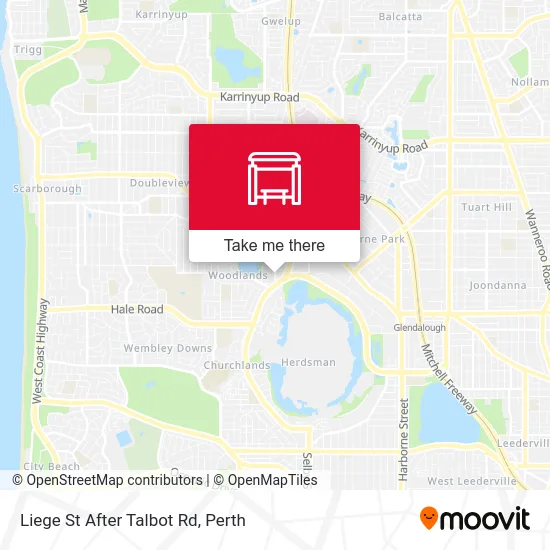 Mapa Liege St After Talbot Rd