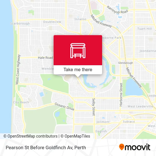 Mapa Pearson St Before Goldfinch Av