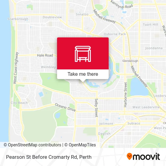 Mapa Pearson St Before Cromarty Rd