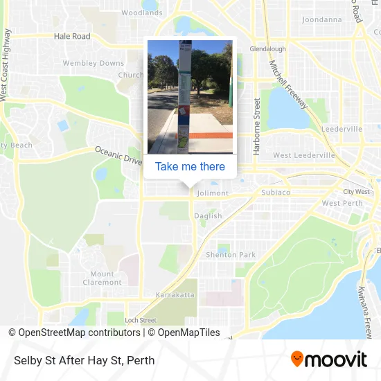 Mapa Selby St After Hay St