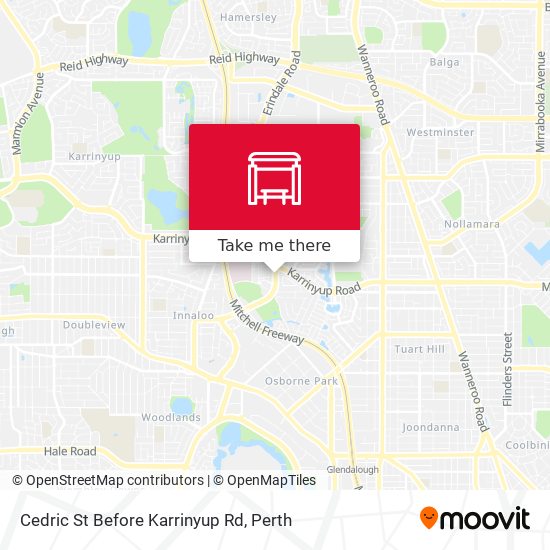 Mapa Cedric St Before Karrinyup Rd