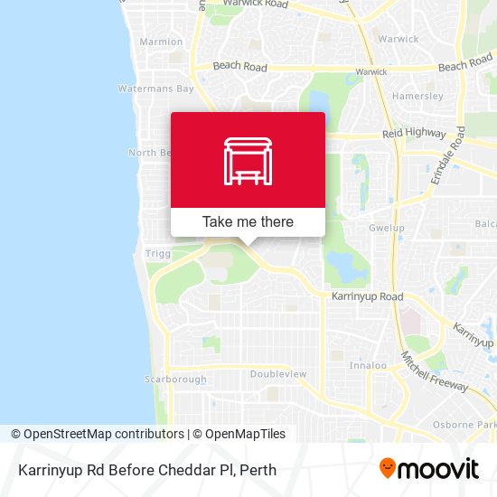 Karrinyup Rd Before Cheddar Pl map