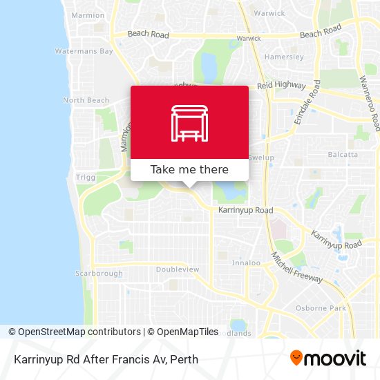 Mapa Karrinyup Rd After Francis Av