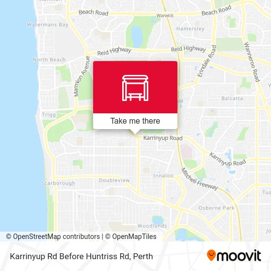 Mapa Karrinyup Rd Before Huntriss Rd