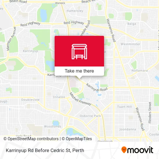 Karrinyup Rd Before Cedric St map