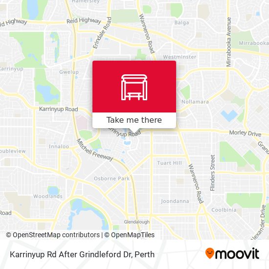 Karrinyup Rd After Grindleford Dr map