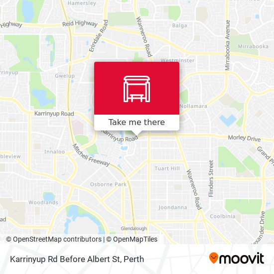 Karrinyup Rd Before Albert St map