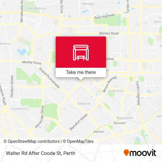 Mapa Walter Rd After Coode St