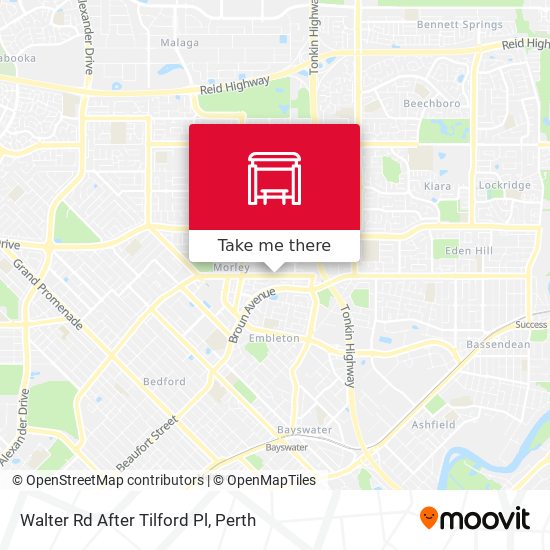 Walter Rd After Tilford Pl map