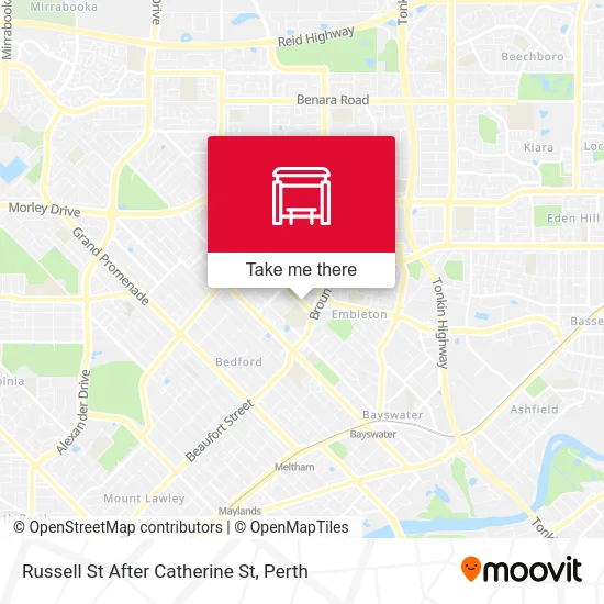 Mapa Russell St After Catherine St