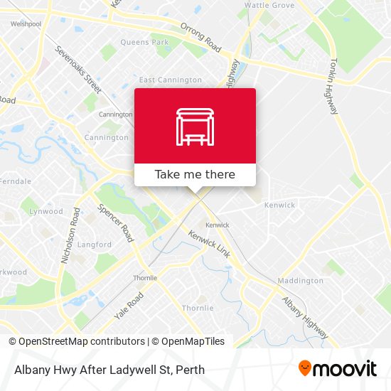 Albany Hwy After Ladywell St map