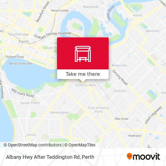 Albany Hwy After Teddington Rd map