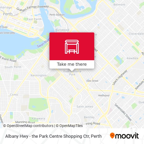 Albany Hwy - the Park Centre Shopping Ctr map