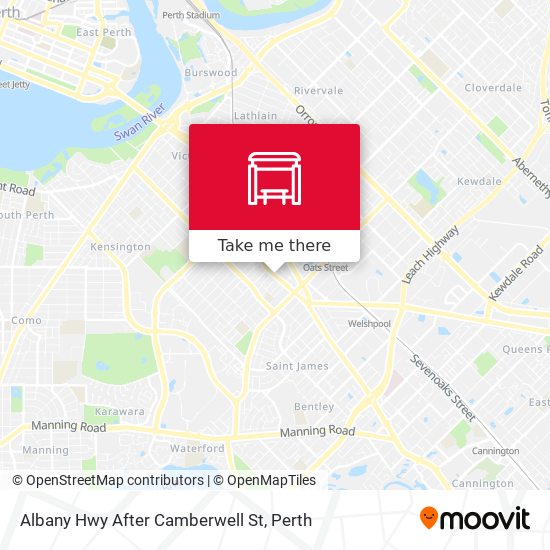 Albany Hwy After Camberwell St map