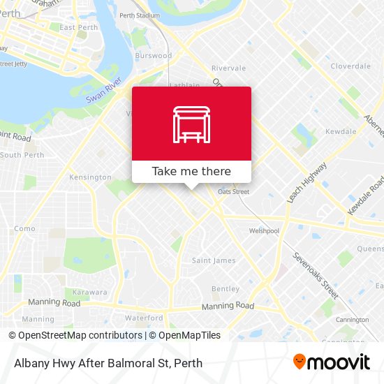 Albany Hwy After Balmoral St map