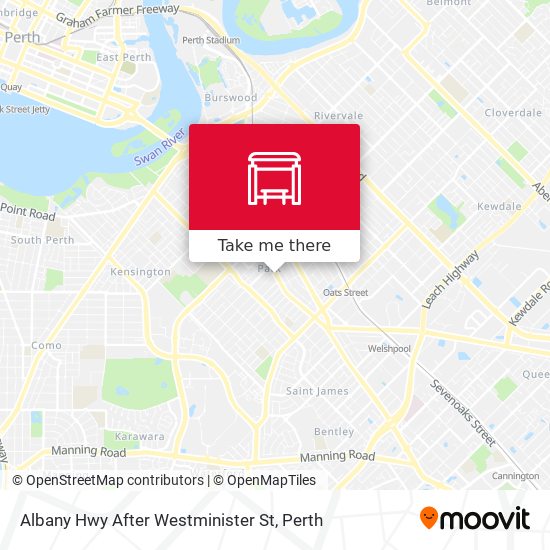 Albany Hwy After Westminister St map