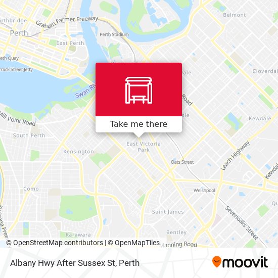 Albany Hwy After Sussex St map