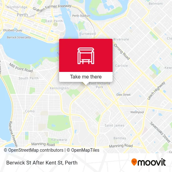 Mapa Berwick St After Kent St