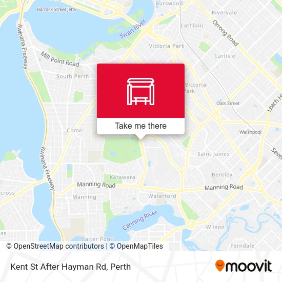 Kent St After Hayman Rd map