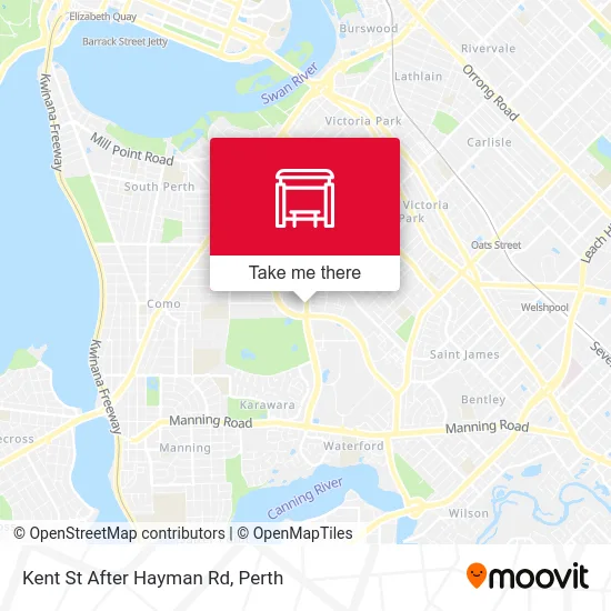 Mapa Kent St After Hayman Rd