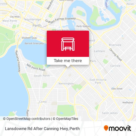 Lansdowne Rd After Canning Hwy map