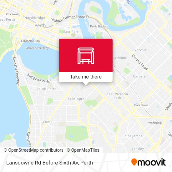 Mapa Lansdowne Rd Before Sixth Av