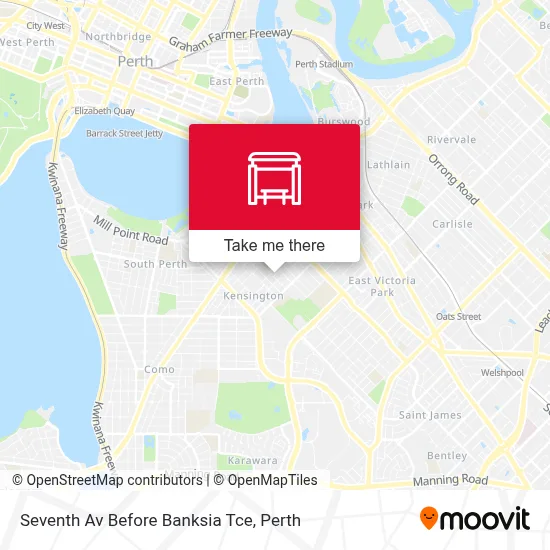 Mapa Seventh Av Before Banksia Tce