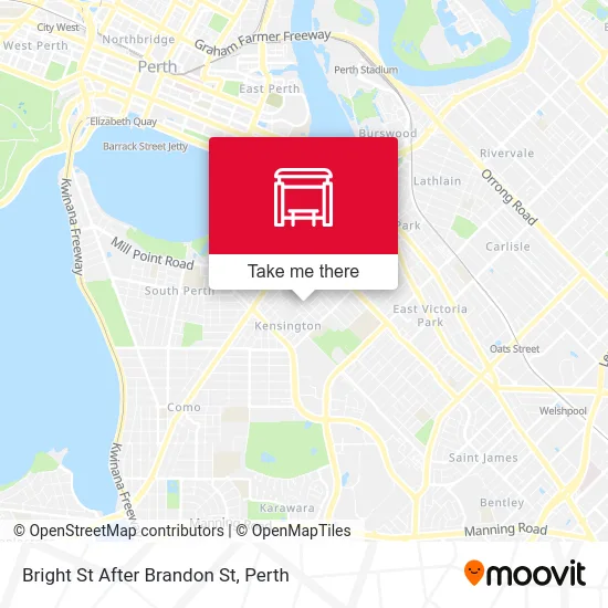 Mapa Bright St After Brandon St