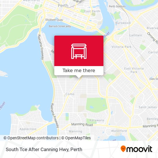 South Tce After Canning Hwy map