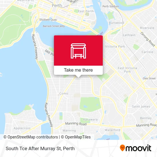 Mapa South Tce After Murray St
