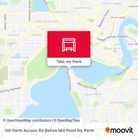 Mapa Sth Perth Access Rd Before Mill Point Rd