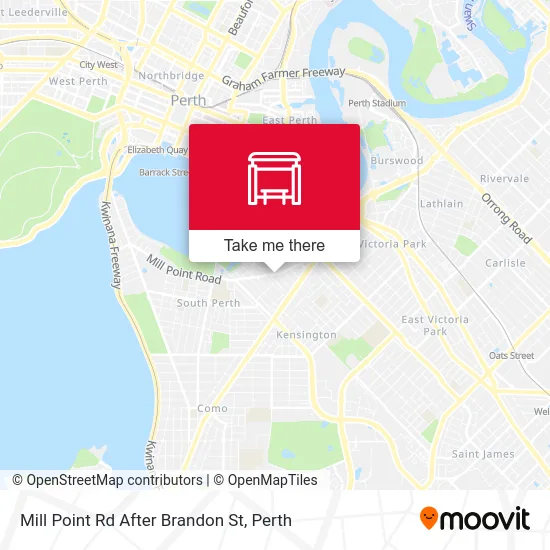 Mapa Mill Point Rd After Brandon St