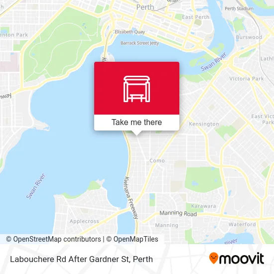 Mapa Labouchere Rd After Gardner St