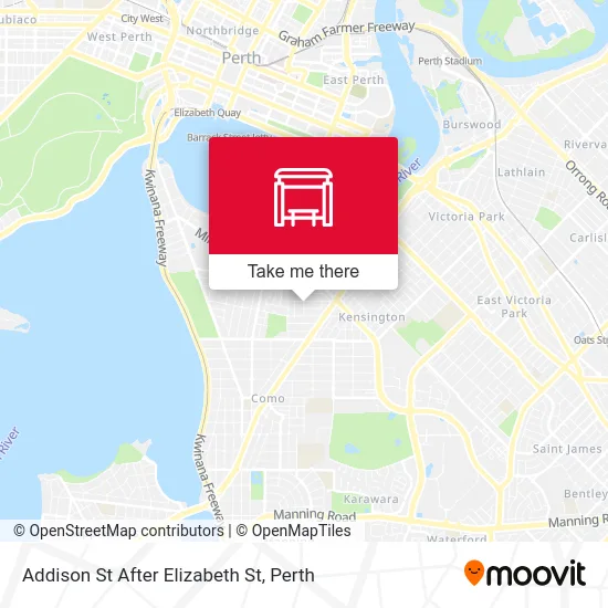 Mapa Addison St After Elizabeth St