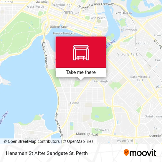 Mapa Hensman St After Sandgate St