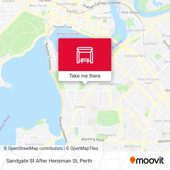 Mapa Sandgate St After Hensman St