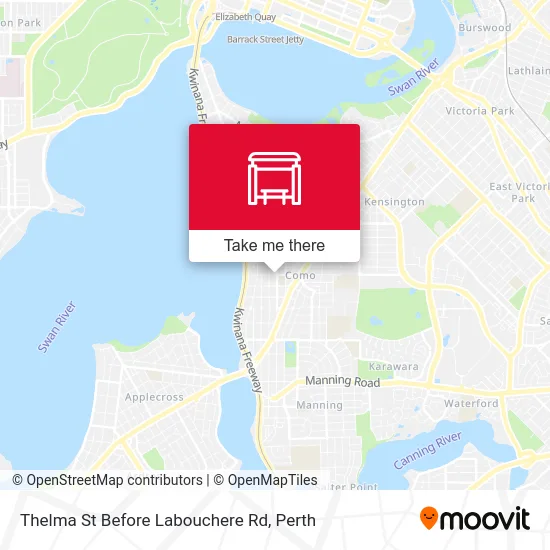 Mapa Thelma St Before Labouchere Rd