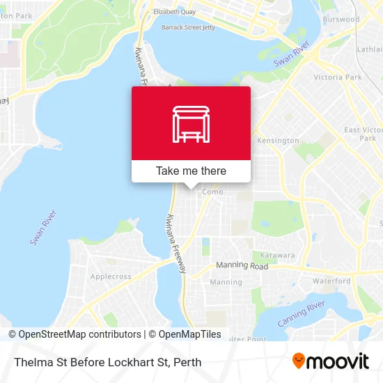 Mapa Thelma St Before Lockhart St