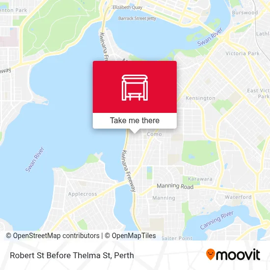 Mapa Robert St Before Thelma St