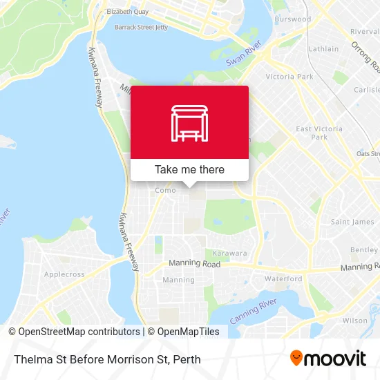 Mapa Thelma St Before Morrison St