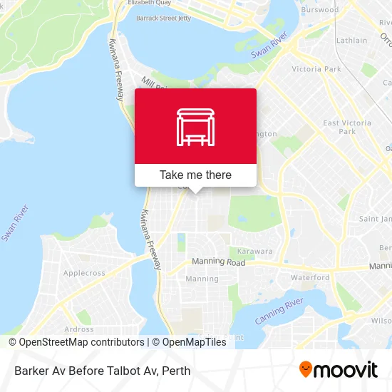 Mapa Barker Av Before Talbot Av