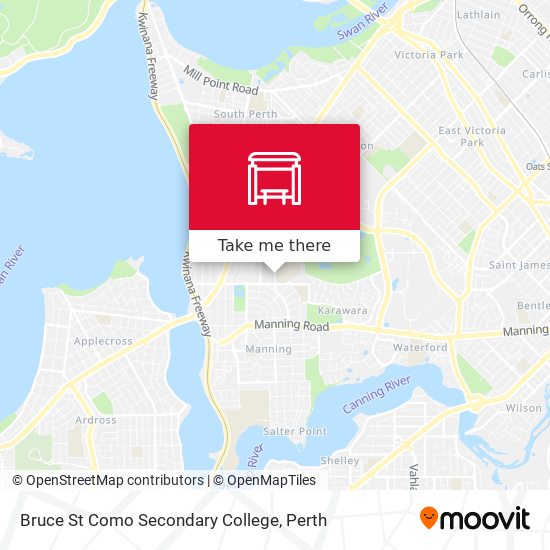 Mapa Bruce St Como Secondary College