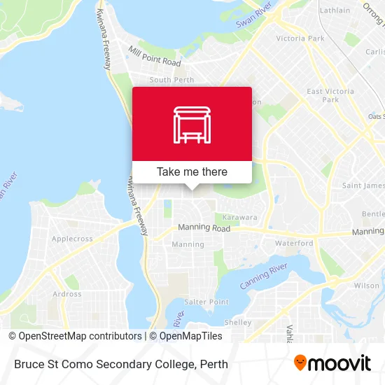 Mapa Bruce St Como Secondary College