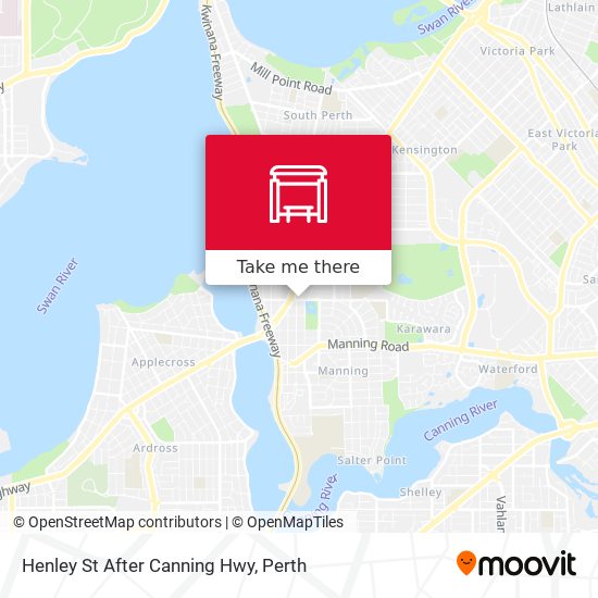 Henley St After Canning Hwy map
