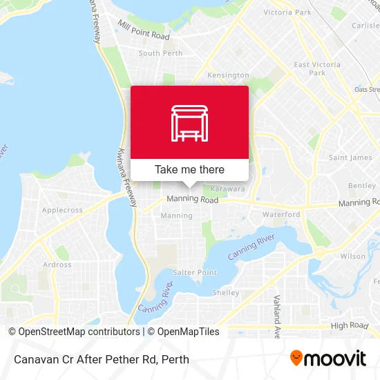 Mapa Canavan Cr After Pether Rd
